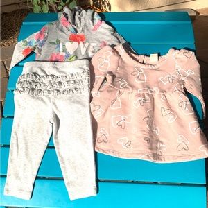 Baby Girl Pink & Gray Bundle